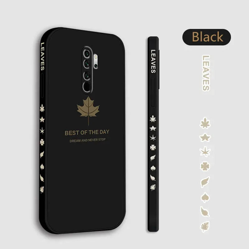 Frosted Ultra-thin Maple Leaf Shell Lanyard Phone Case - Bellarte Enchanté Frosted Ultra-thin Maple Leaf Shell Lanyard Phone Case